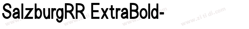 SalzburgRR ExtraBold字体转换